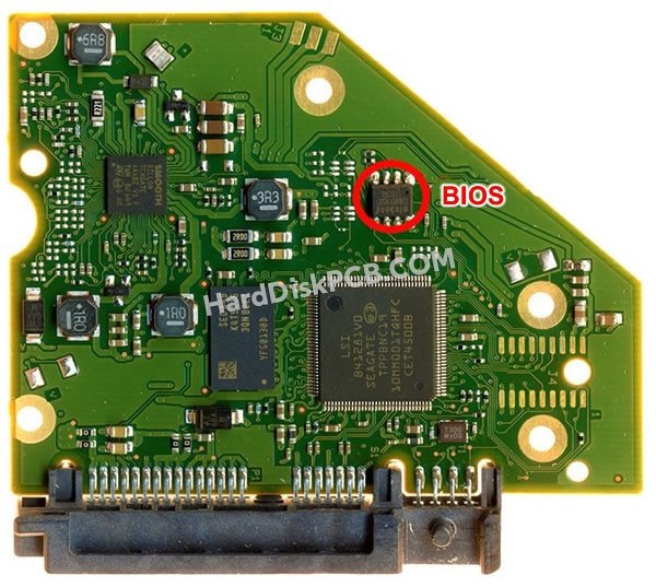 Étapes pour échanger la puce BIOS sur 100808001 PCB du disque dur Seagate