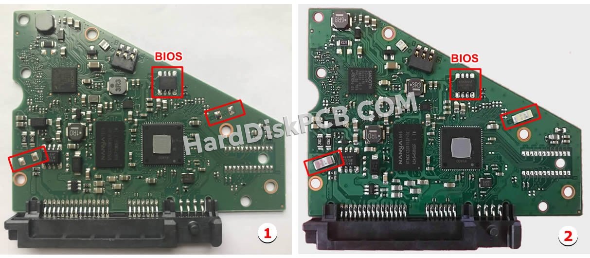 Étapes pour échanger la puce BIOS sur 100815597 PCB du disque dur Seagate