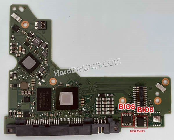 Étapes pour échanger la puce BIOS sur 100820657 PCB du disque dur Seagate