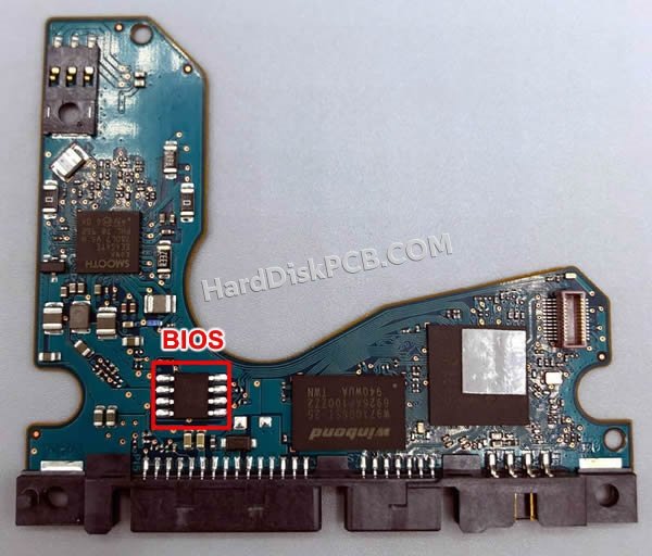 Étapes pour échanger la puce BIOS sur 100835923 PCB du disque dur Seagate