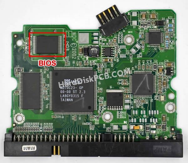 Étapes pour échanger la puce BIOS sur 2060-001129-001 PCB du disque dur WD