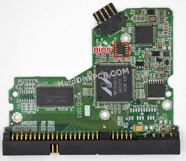 Étapes pour échanger la puce BIOS sur 2060-001130-010 PCB du disque dur WD