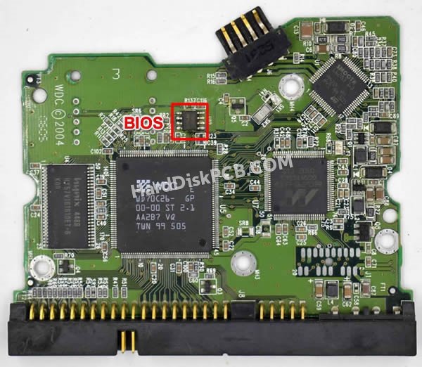 Étapes pour échanger la puce BIOS sur 2060-001266-000 PCB du disque dur WD