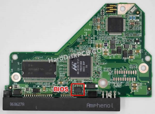 Étapes pour échanger la puce BIOS sur 2060-701444-002 PCB du disque dur WD