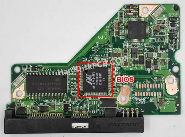 Étapes pour échanger la puce BIOS sur 2060-701477-001 PCB du disque dur WD