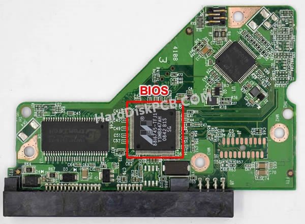 Étapes pour échanger la puce BIOS sur 2060-701552-003 PCB du disque dur WD