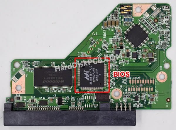 Étapes pour échanger la puce BIOS sur 2060-701590-000 PCB du disque dur WD