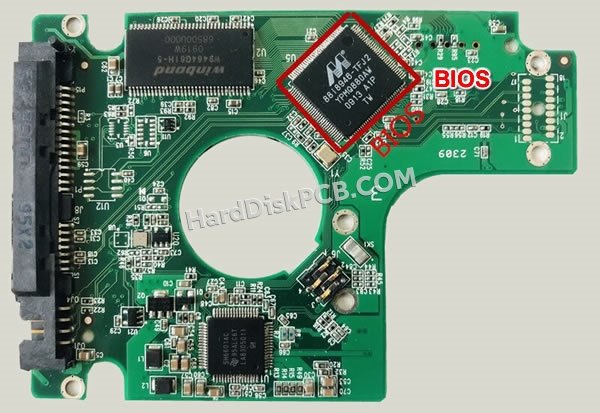 Étapes pour échanger la puce BIOS sur 2060-701609-000 PCB du disque dur WD