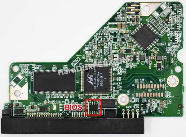Étapes pour échanger la puce BIOS sur 2060-701640-000 PCB du disque dur WD
