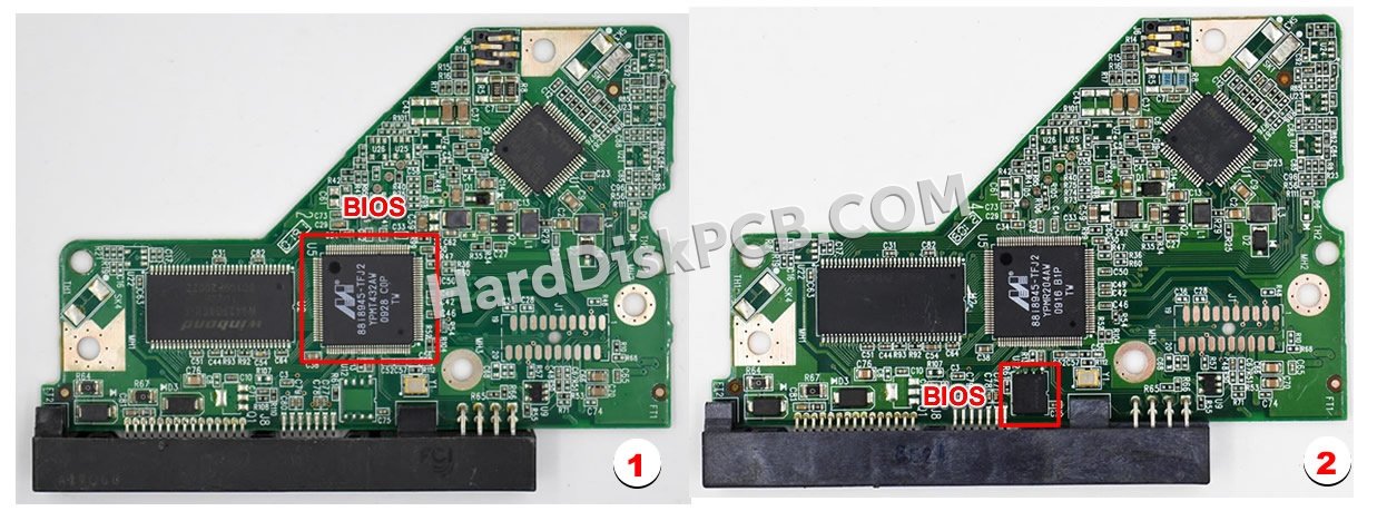 Étapes pour échanger la puce BIOS sur 2060-701640-001 PCB du disque dur WD
