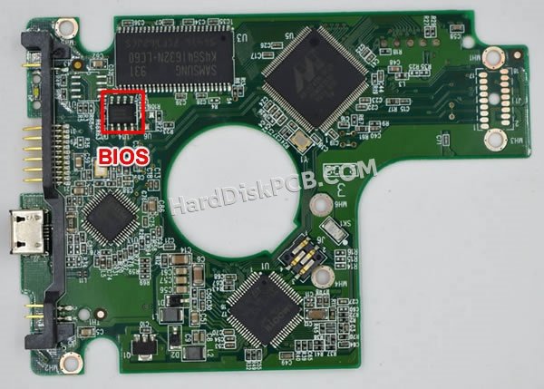Étapes pour échanger la puce BIOS sur 2060-701650-000 PCB du disque dur WD