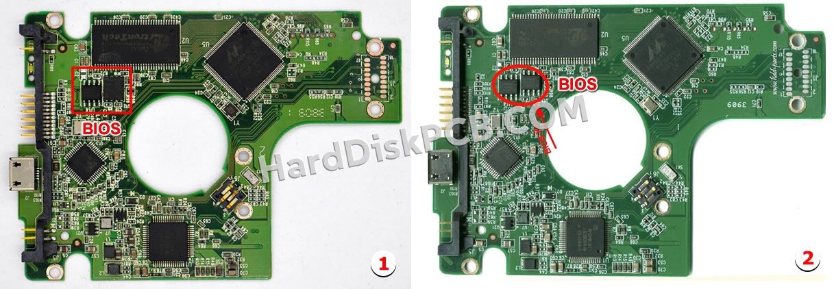 Étapes pour échanger la puce BIOS sur 2060-701675-001 PCB du disque dur WD