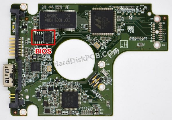 Étapes pour échanger la puce BIOS sur 2060-771761-001 PCB du disque dur WD