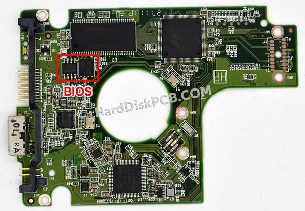 Étapes pour échanger la puce BIOS sur 2060-771814-001 PCB du disque dur WD