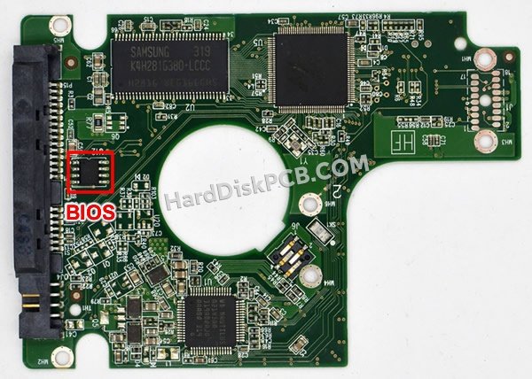 Étapes pour échanger la puce BIOS sur 2060-771820-000 PCB du disque dur WD