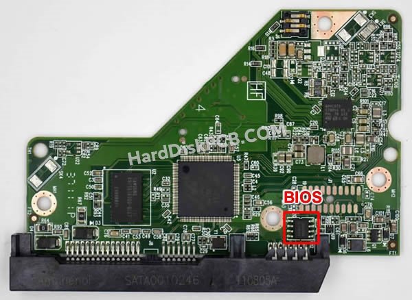 Étapes pour échanger la puce BIOS sur 2060-771824-001 PCB du disque dur WD