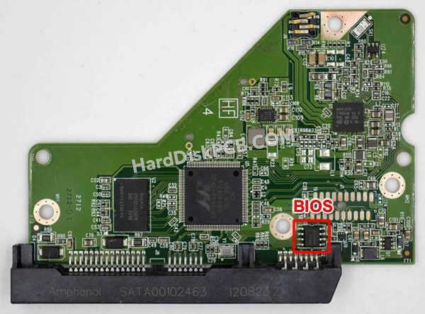 Étapes pour échanger la puce BIOS sur 2060-771824-006 PCB du disque dur WD
