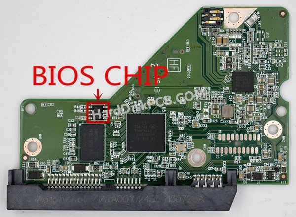 Étapes pour échanger la puce BIOS sur 2060-771829-000 PCB du disque dur WD