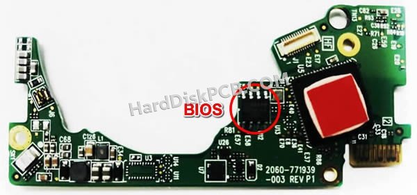Étapes pour échanger la puce BIOS sur 2060-771939-003 PCB du disque dur WD