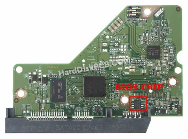 Étapes pour échanger la puce BIOS sur 2060-771945-002 PCB du disque dur WD