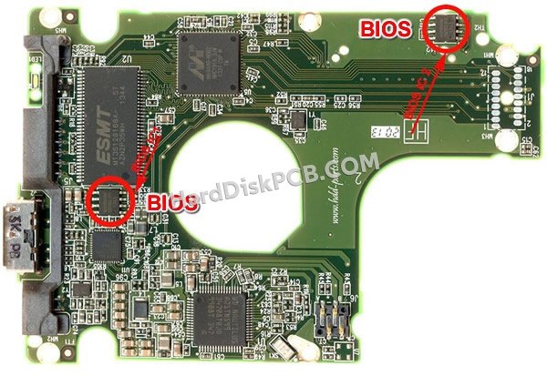 Étapes pour échanger la puce BIOS sur 2060-771950-000 PCB du disque dur WD
