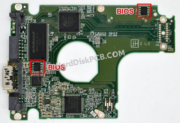 Étapes pour échanger la puce BIOS sur 2060-771962-002 PCB du disque dur WD