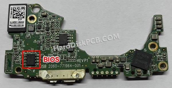 Étapes pour échanger la puce BIOS sur 2060-771964-001 PCB du disque dur WD