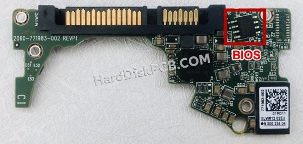 Étapes pour échanger la puce BIOS sur 2060-771983-002 PCB du disque dur WD