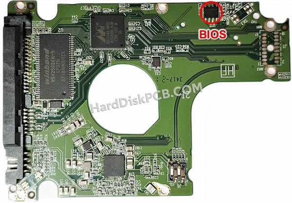 Étapes pour échanger la puce BIOS sur 2060-800018-001 PCB du disque dur WD