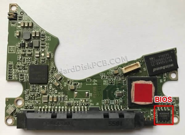 Étapes pour échanger la puce BIOS sur 2060-800022-000 PCB du disque dur WD