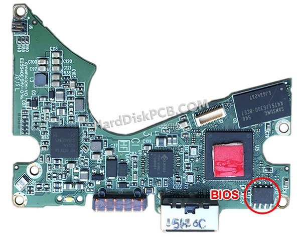 Étapes pour échanger la puce BIOS sur 2060-800041-000 PCB du disque dur WD