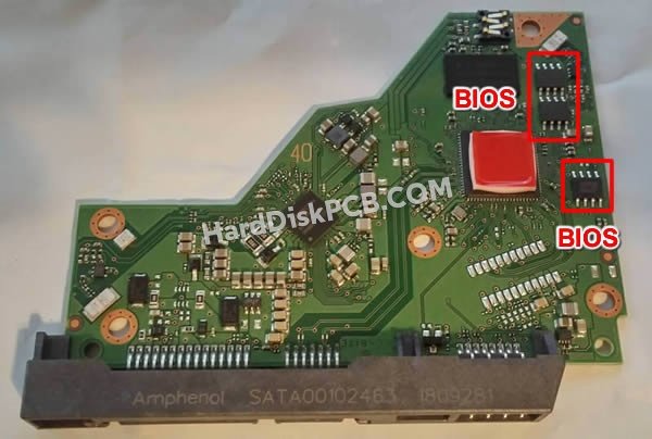 Étapes pour échanger la puce BIOS sur 2060-800077-003 PCB du disque dur WD