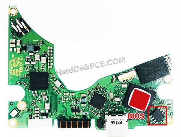 Étapes pour échanger la puce BIOS sur 2060-810003-001 PCB du disque dur WD