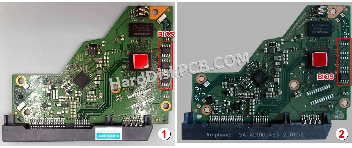 Étapes pour échanger la puce BIOS sur 2060-810011-001 PCB du disque dur WD