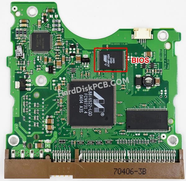 Étapes pour échanger la puce BIOS sur BF41-00067B PCB du disque dur Samsung