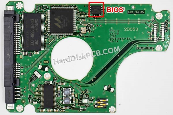 Étapes pour échanger la puce BIOS sur BF41-00315A PCB du disque dur Samsung