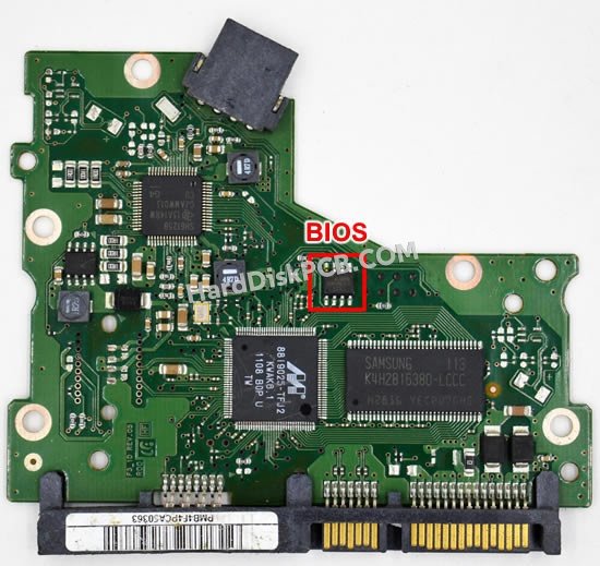 Étapes pour échanger la puce BIOS sur BF41-00352A PCB du disque dur Samsung