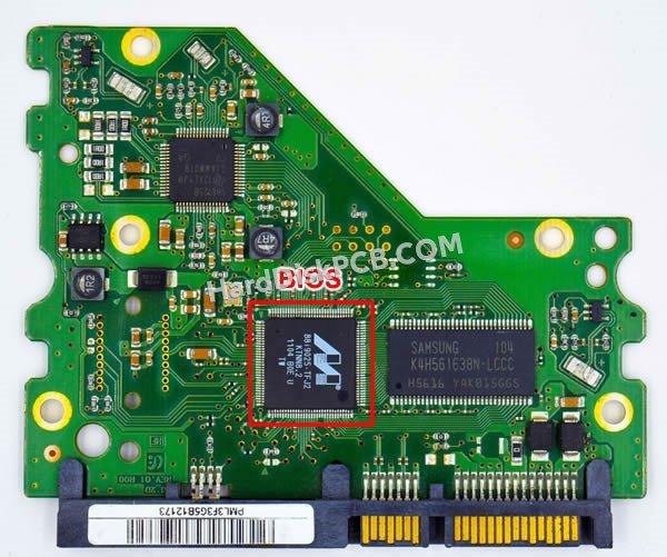 Étapes pour échanger la puce BIOS sur BF41-00359A PCB du disque dur Samsung