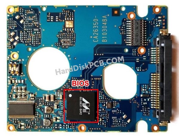 Étapes pour échanger la puce BIOS sur CA21350-B12X PCB du disque dur Fujitsu