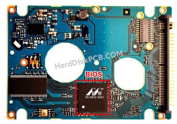 Étapes pour échanger la puce BIOS sur CA26332-B43104BA PCB du disque dur Fujitsu