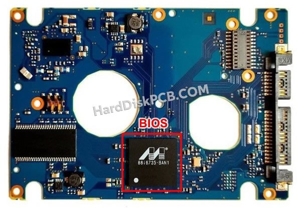 Étapes pour échanger la puce BIOS sur CA26338-B74104BA PCB du disque dur Fujitsu