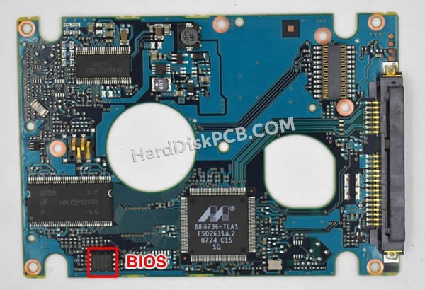 Étapes pour échanger la puce BIOS sur CA26342-B81404BA PCB du disque dur Fujitsu