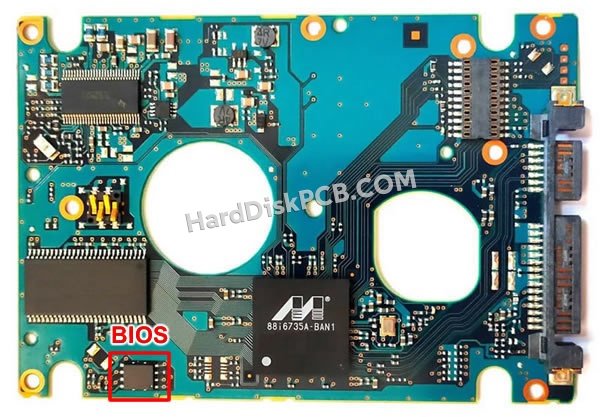 Étapes pour échanger la puce BIOS sur CA26343-B82104BA PCB du disque dur Fujitsu