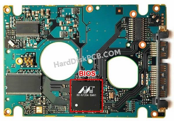 Étapes pour échanger la puce BIOS sur CA26343-B84204BA PCB du disque dur Fujitsu