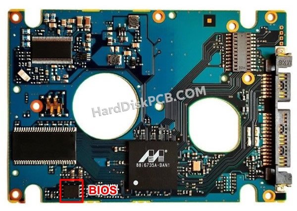 Étapes pour échanger la puce BIOS sur CA26343-B84304BA PCB du disque dur Fujitsu