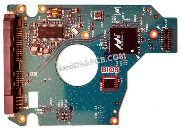Étapes pour échanger la puce BIOS sur G002439-0A PCB du disque dur Toshiba