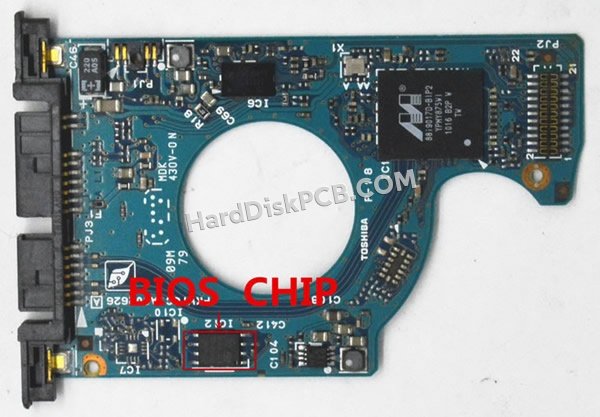 Étapes pour échanger la puce BIOS sur G002626A PCB du disque dur Toshiba
