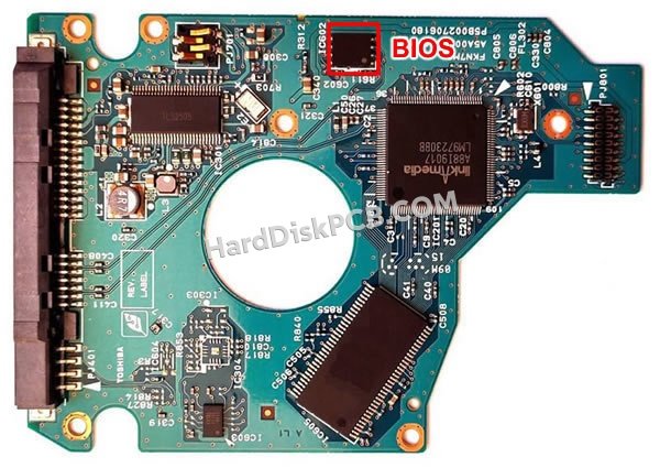 Étapes pour échanger la puce BIOS sur G002706A PCB du disque dur Toshiba