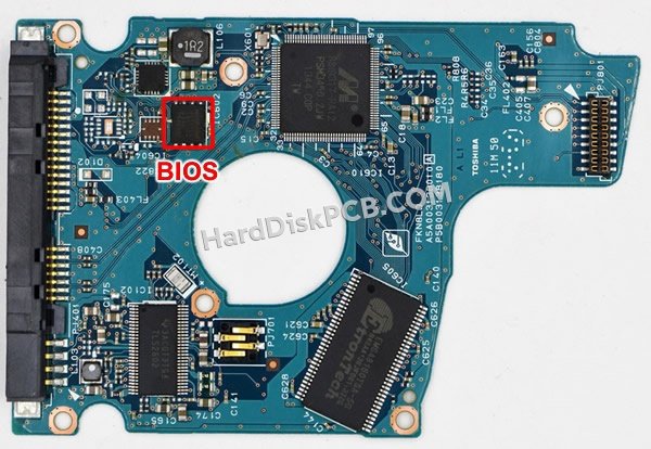 Étapes pour échanger la puce BIOS sur G003138A PCB du disque dur Toshiba