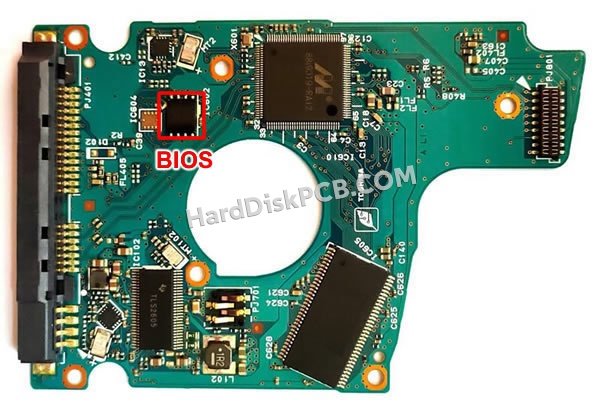 Étapes pour échanger la puce BIOS sur G003235B PCB du disque dur Toshiba